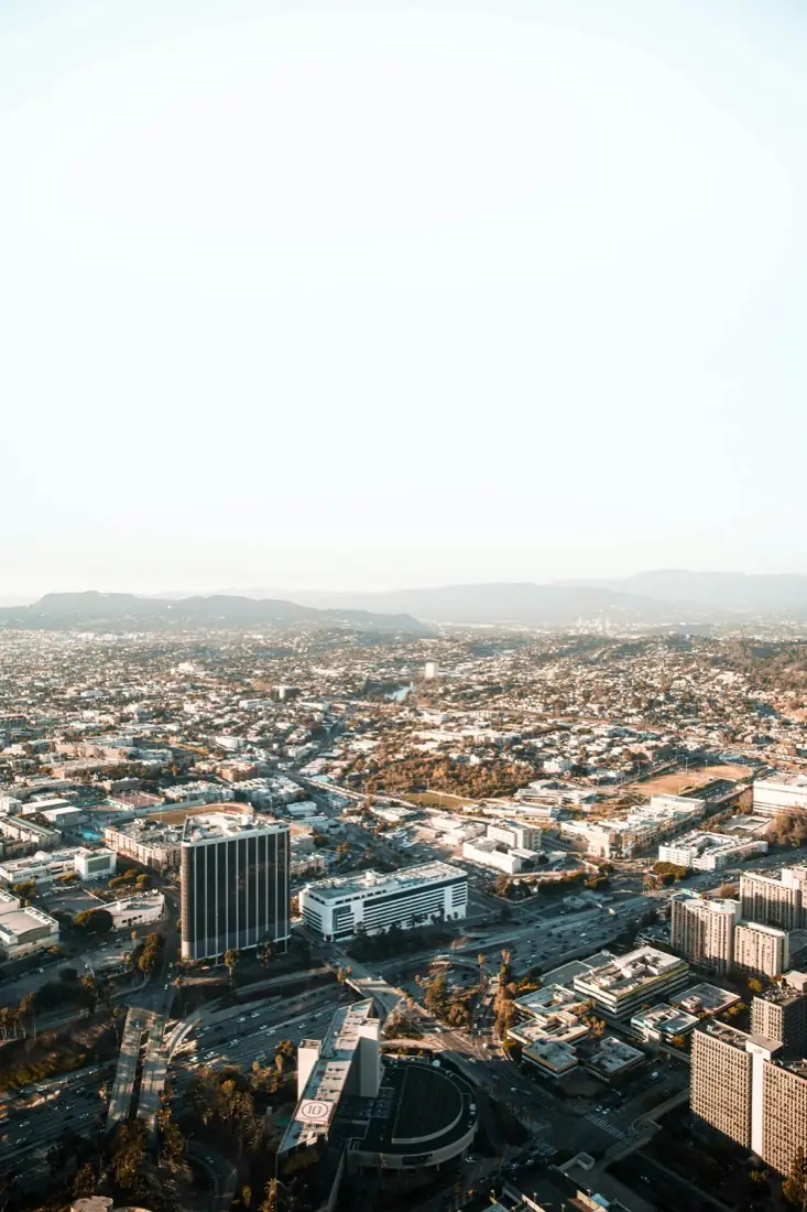 Aerial view of Los Angeles, California